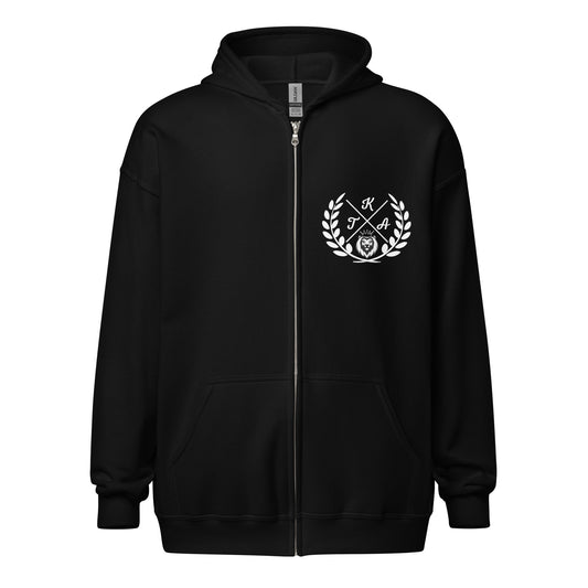 Crested Lion Zip Hoodie
