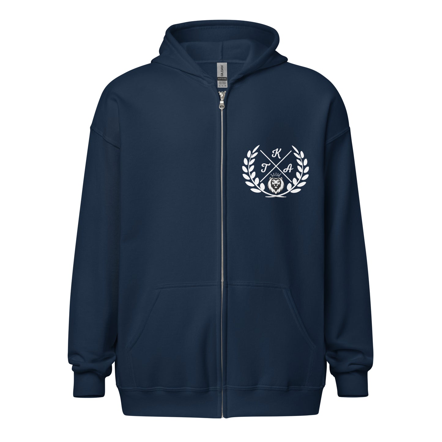 Crested Lion Zip Hoodie