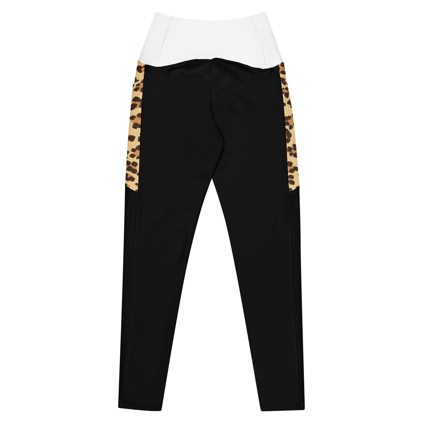 Leopard Print Crossover leggings with pockets