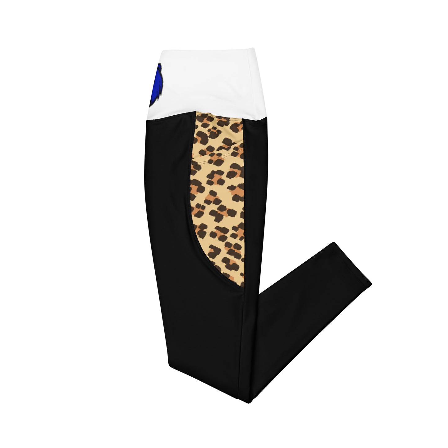 Leopard Print Crossover leggings with pockets