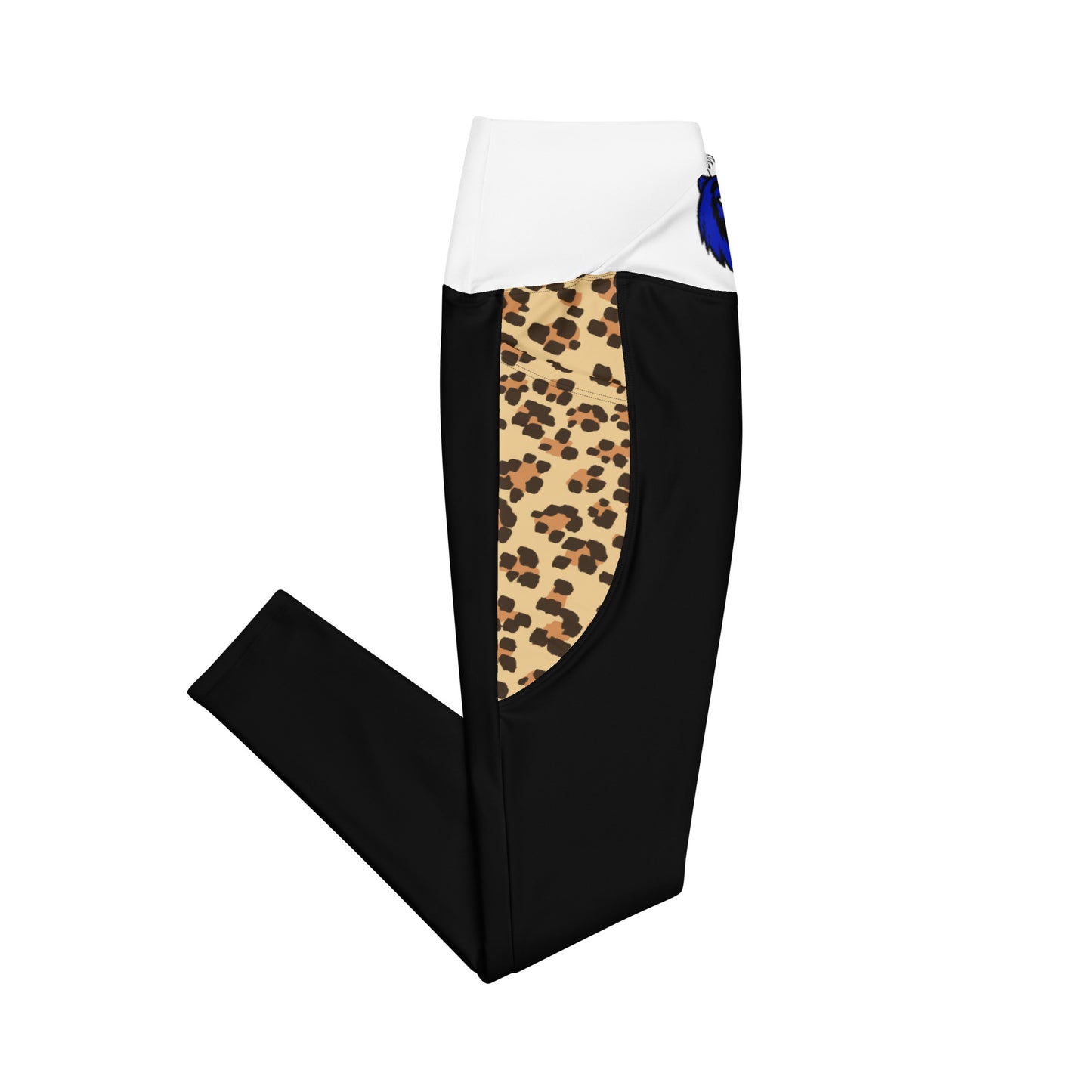 Leopard Print Crossover leggings with pockets