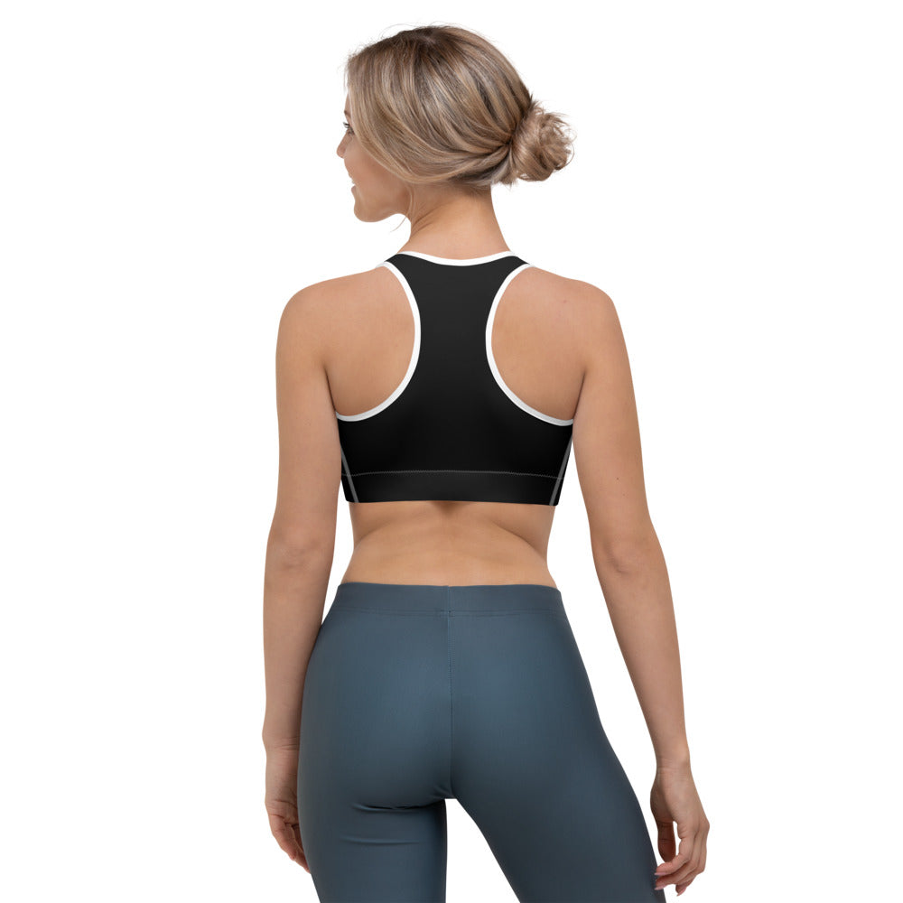 Black & Yellow Graffiti Sports bra
